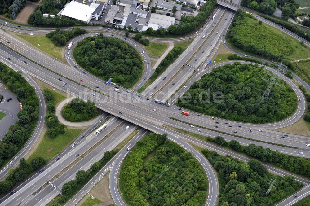 Frankfurt am Main von oben - Autobahnkreuz Nordwestkreuz Frankfurt am Main