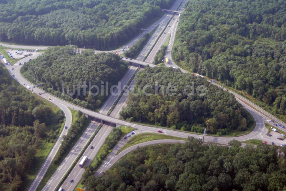 Luftaufnahme Offenburg - Autobahnkreuz Offenburg