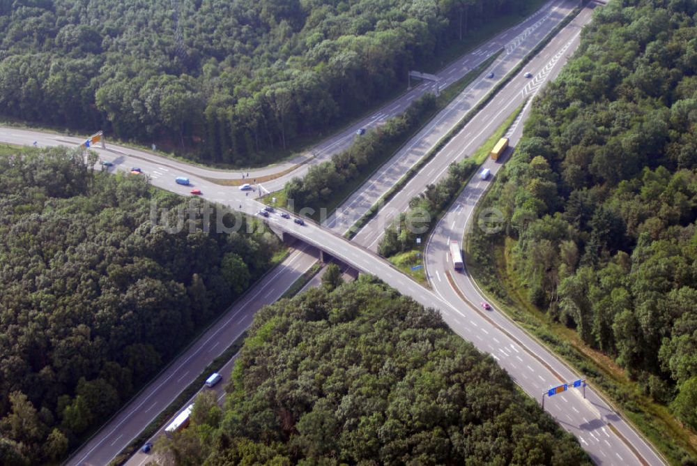 Offenburg von oben - Autobahnkreuz Offenburg