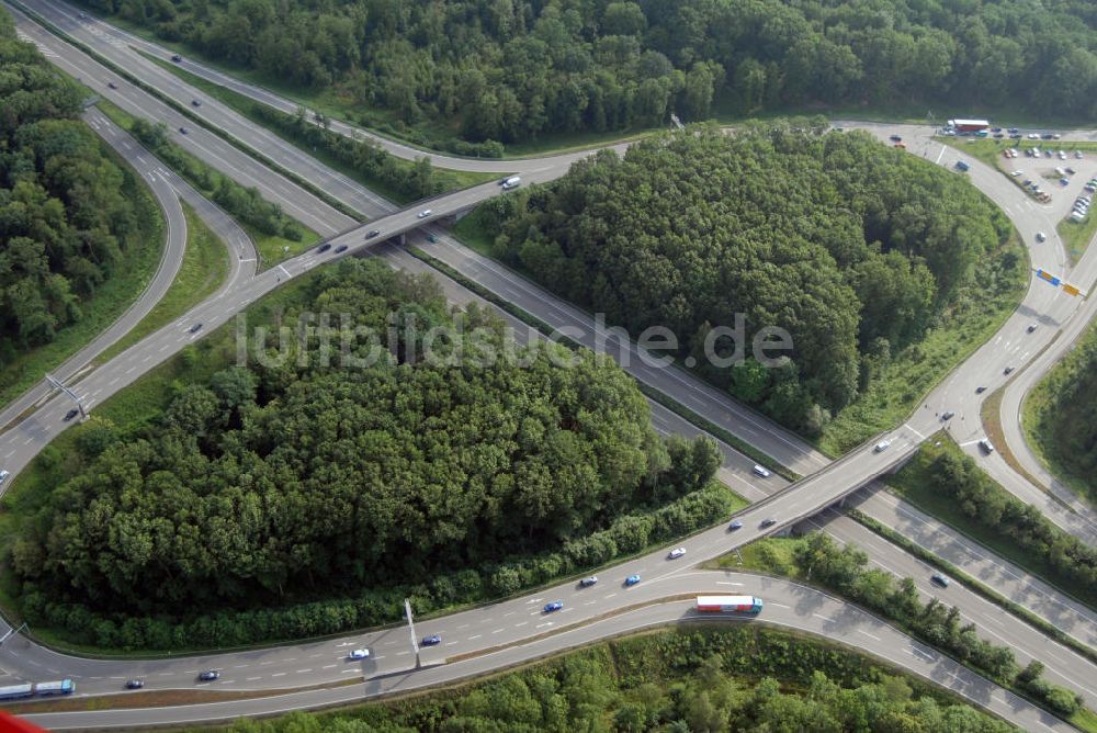 Luftbild Offenburg - Autobahnkreuz Offenburg