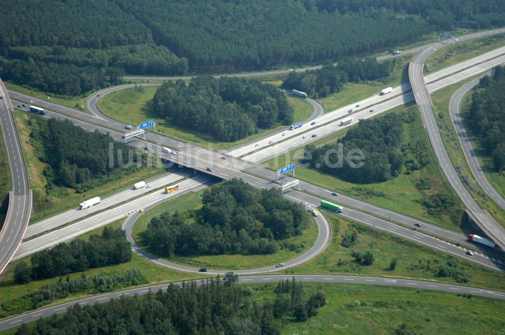 Luftbild Schönefeld - Autobahnkreuz Schönefeld