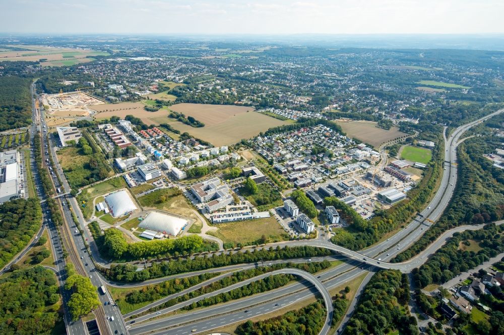 Luftbild Dortmund - Autobahnkreuz der Stadtautobahn mit Bundesstraßen bei Dortmund im Ruhrgebiet in Nordrhein-Westfalen