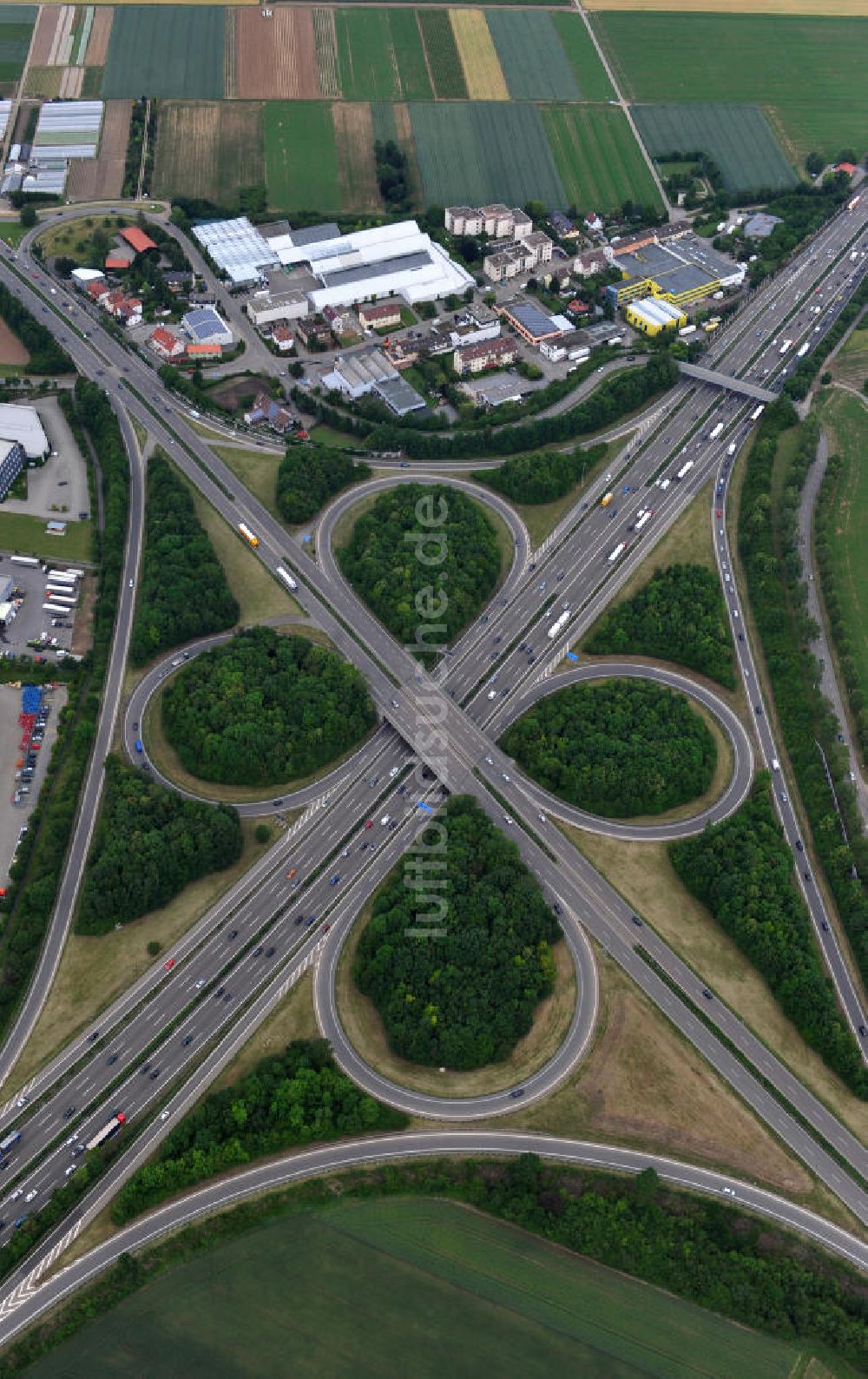 Stuttgart aus der Vogelperspektive: Autobahnkreuz Stuttgart