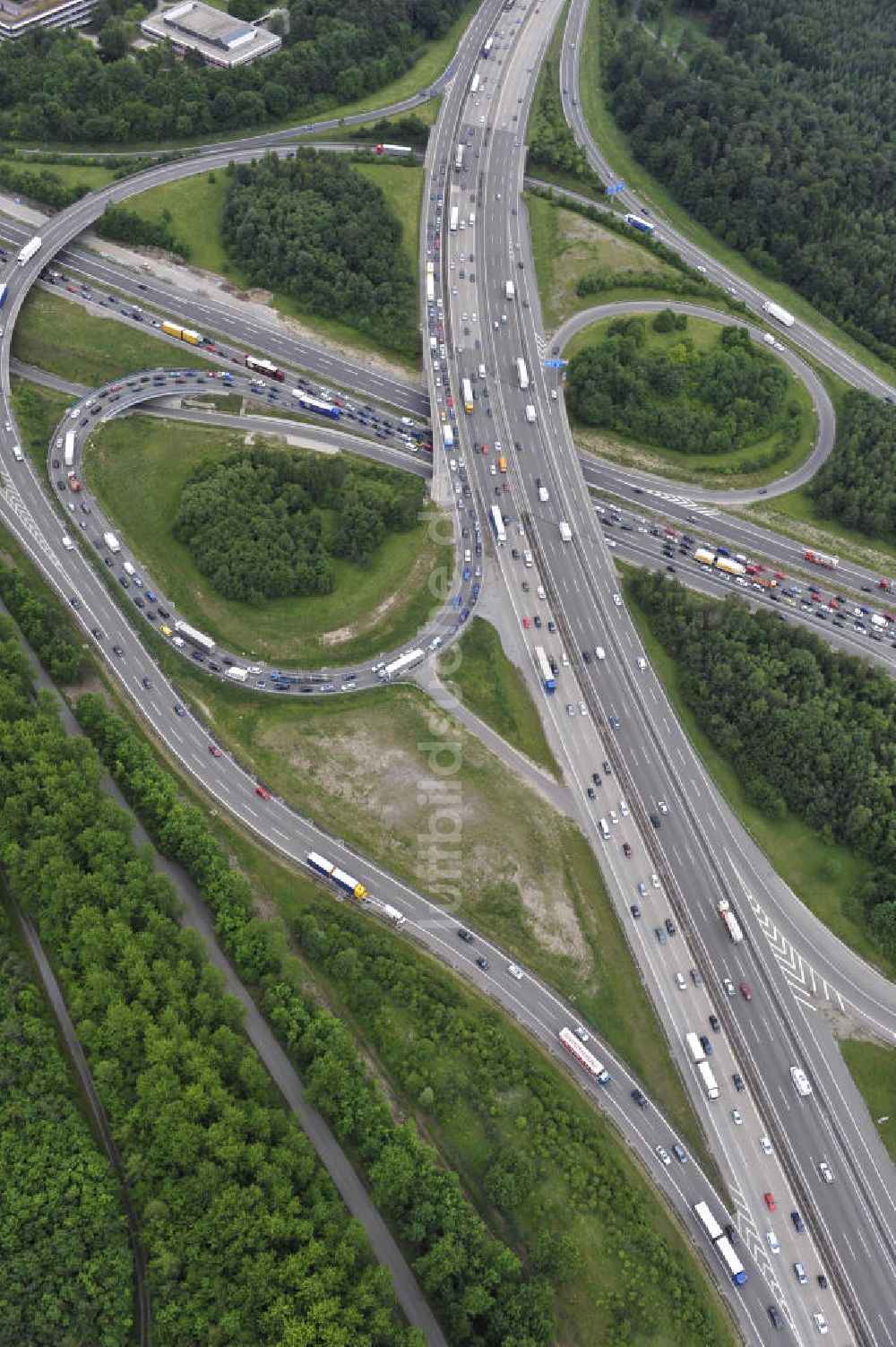 Stuttgart von oben - Autobahnkreuz Stuttgart in Baden-Württemberg