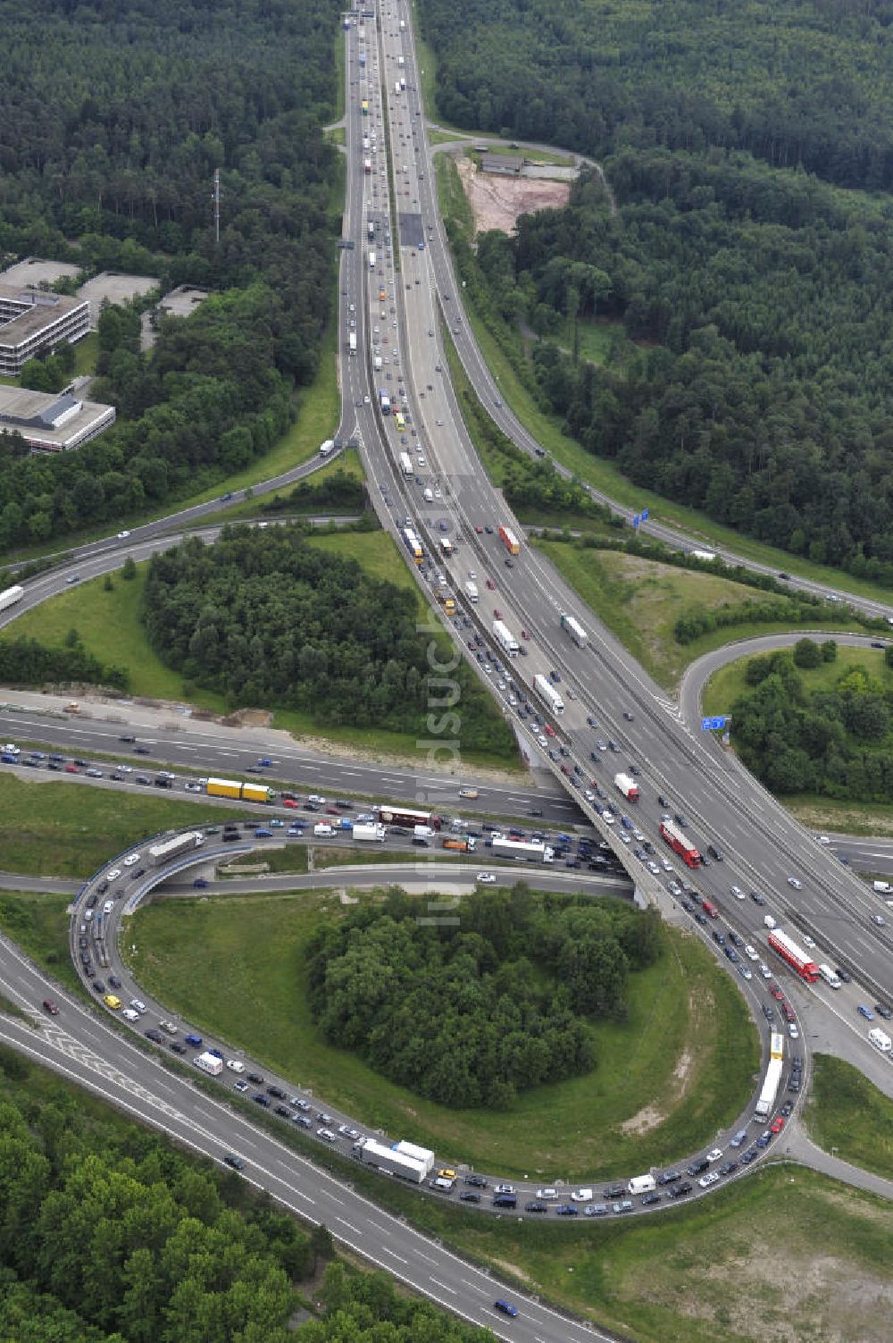 Luftbild Stuttgart - Autobahnkreuz Stuttgart in Baden-Württemberg