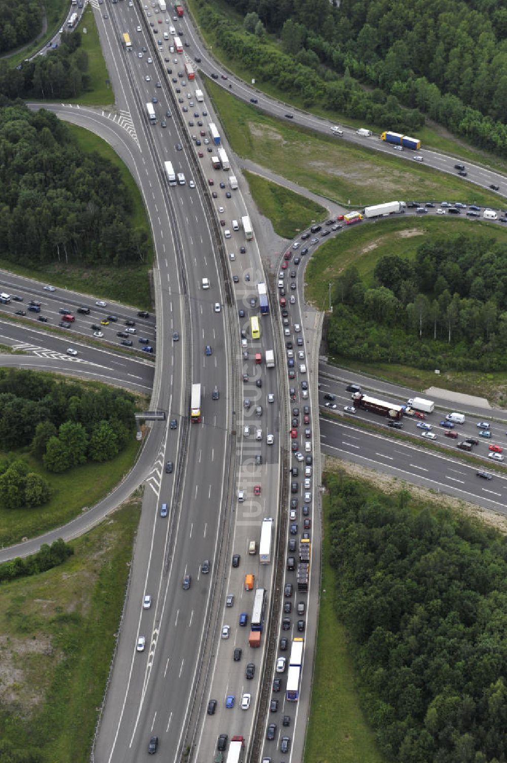 Luftbild Stuttgart - Autobahnkreuz Stuttgart in Baden-Württemberg