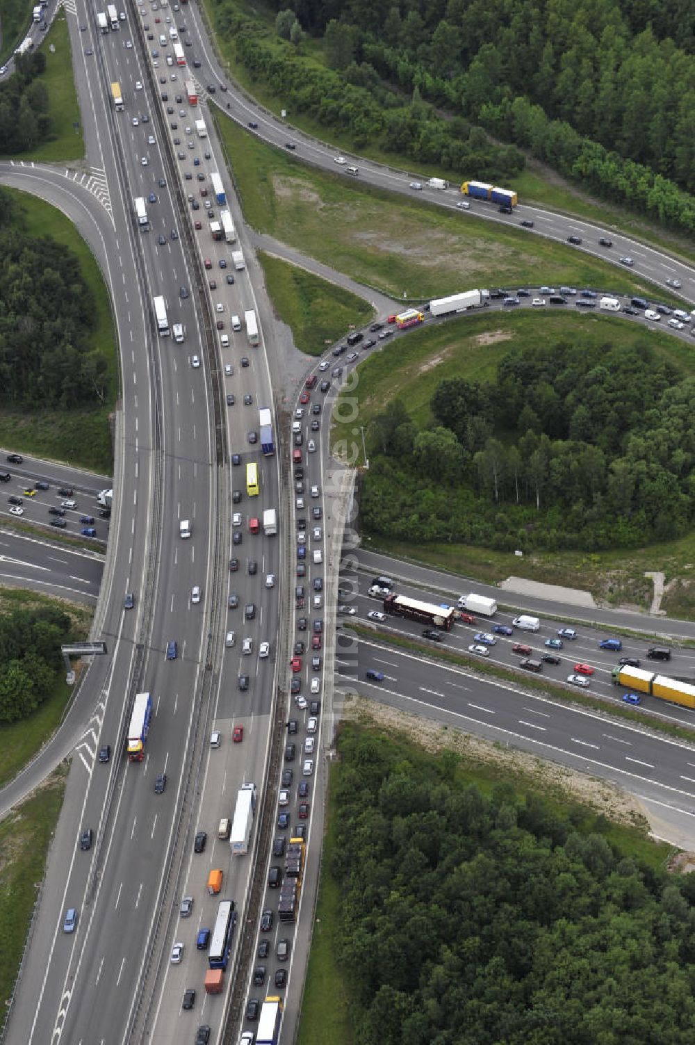 Stuttgart von oben - Autobahnkreuz Stuttgart in Baden-Württemberg