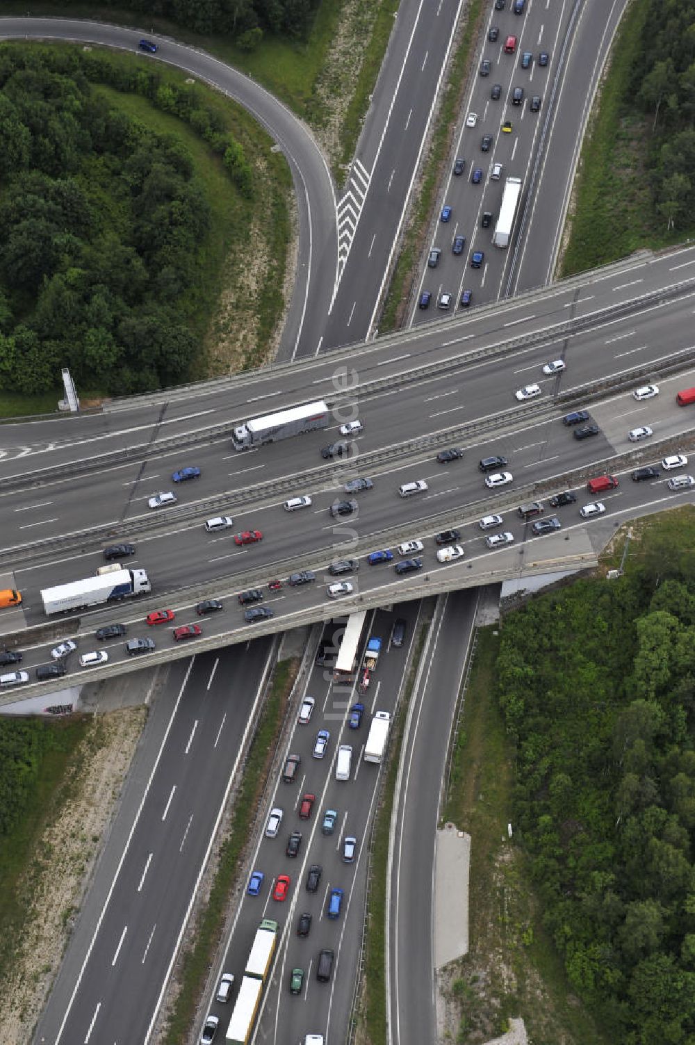 Luftbild Stuttgart - Autobahnkreuz Stuttgart in Baden-Württemberg