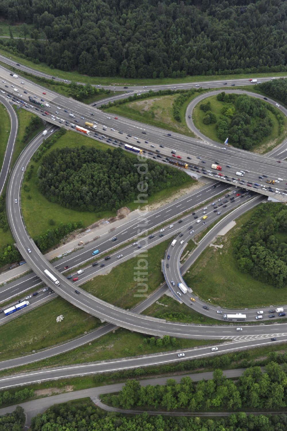 Luftbild Stuttgart - Autobahnkreuz Stuttgart in Baden-Württemberg