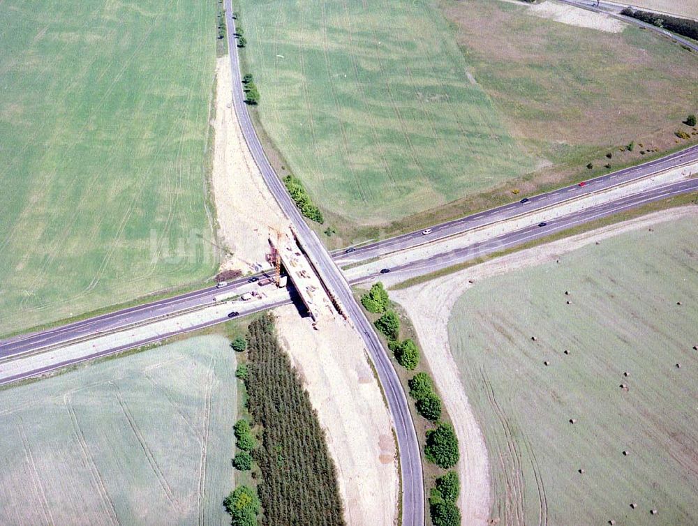 Luftbild Wittstock - Autobahnkreuz Wittstock / Dosse.