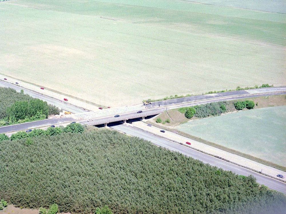 Luftaufnahme Wittstock - Autobahnkreuz Wittstock / Dosse.