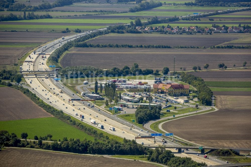 Luftbild Guntramsdorf - Autobahnraststätte in Guntramsdorf im Bundesland Niederösterreich in Österreich