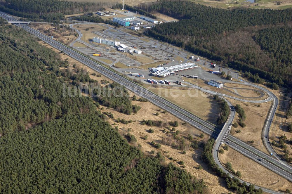 Luftaufnahme Stolpe - Autobahnraststätte Stolpe