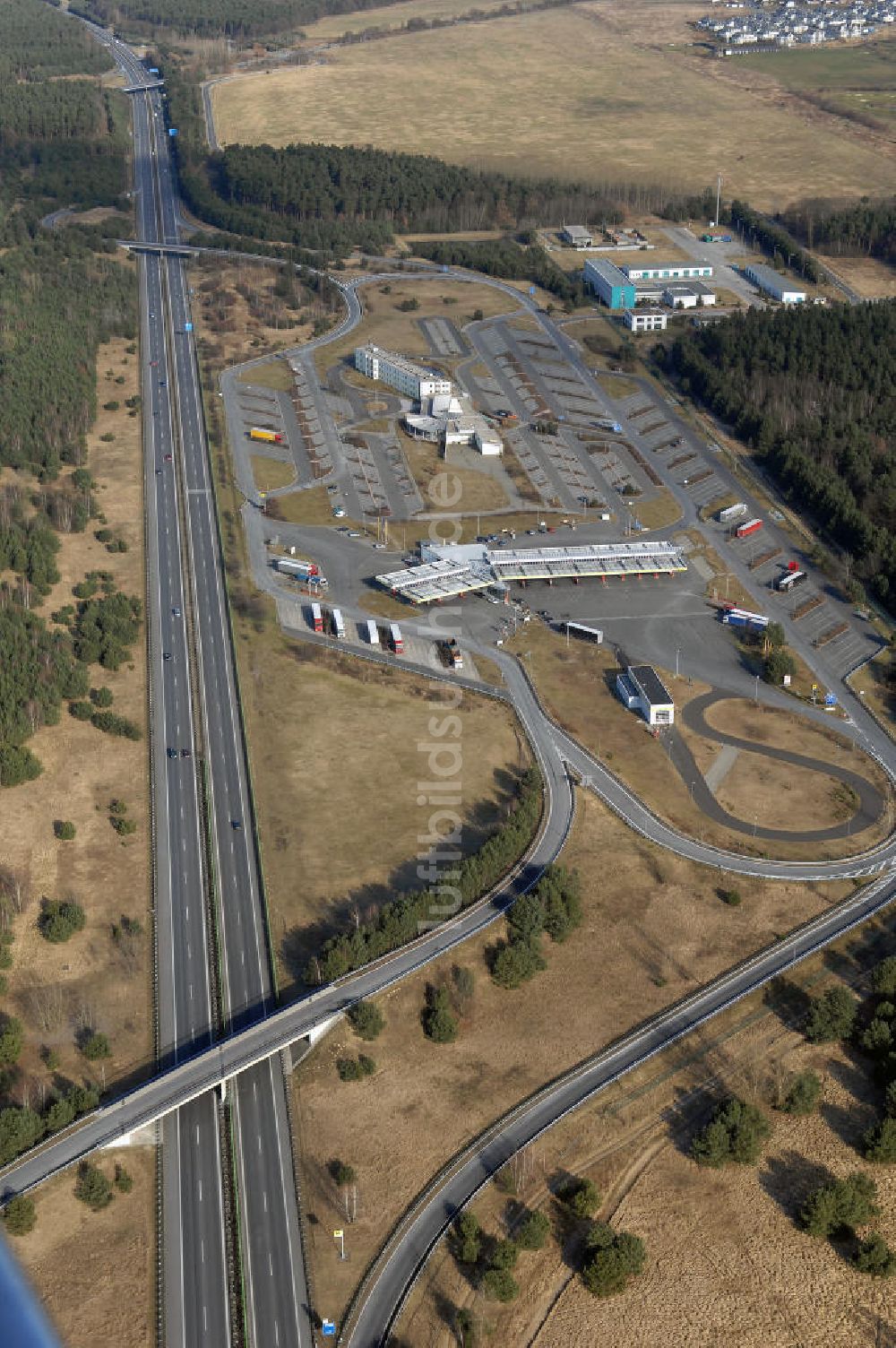 Luftaufnahme Stolpe - Autobahnraststätte Stolpe