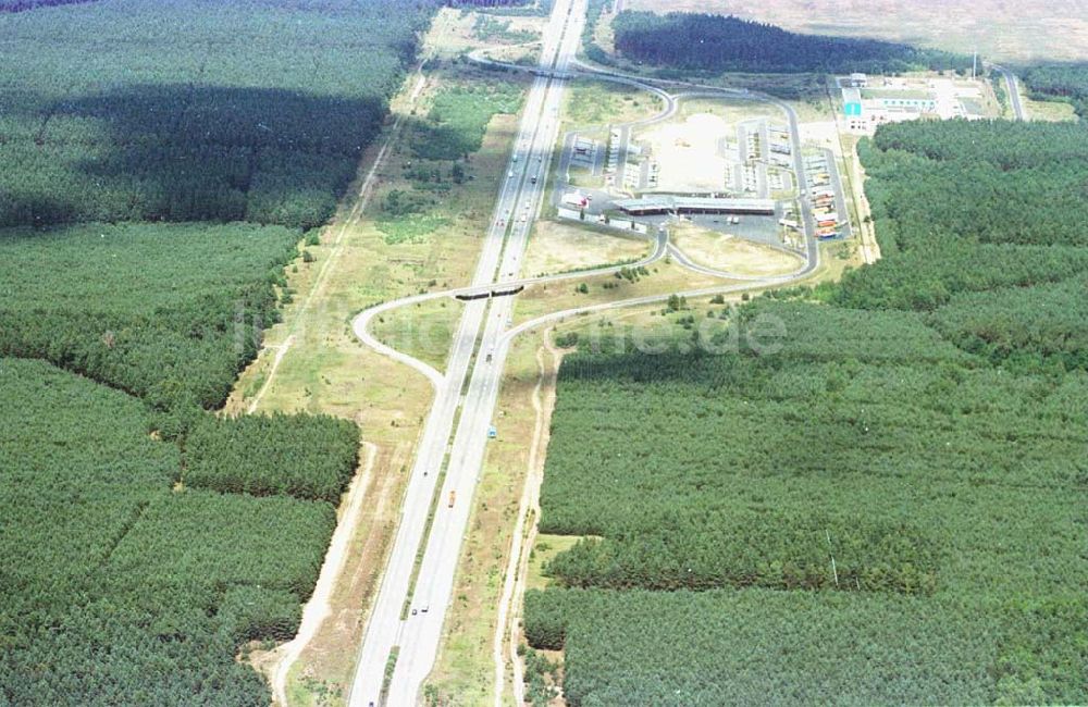 Luftbild Stolpe-Süd (Kreis Oberhavel) - Autobahnraststätte Stolpe (ehem. Güst Stolpe) - heute Autobahnamt Land Brandenburgl