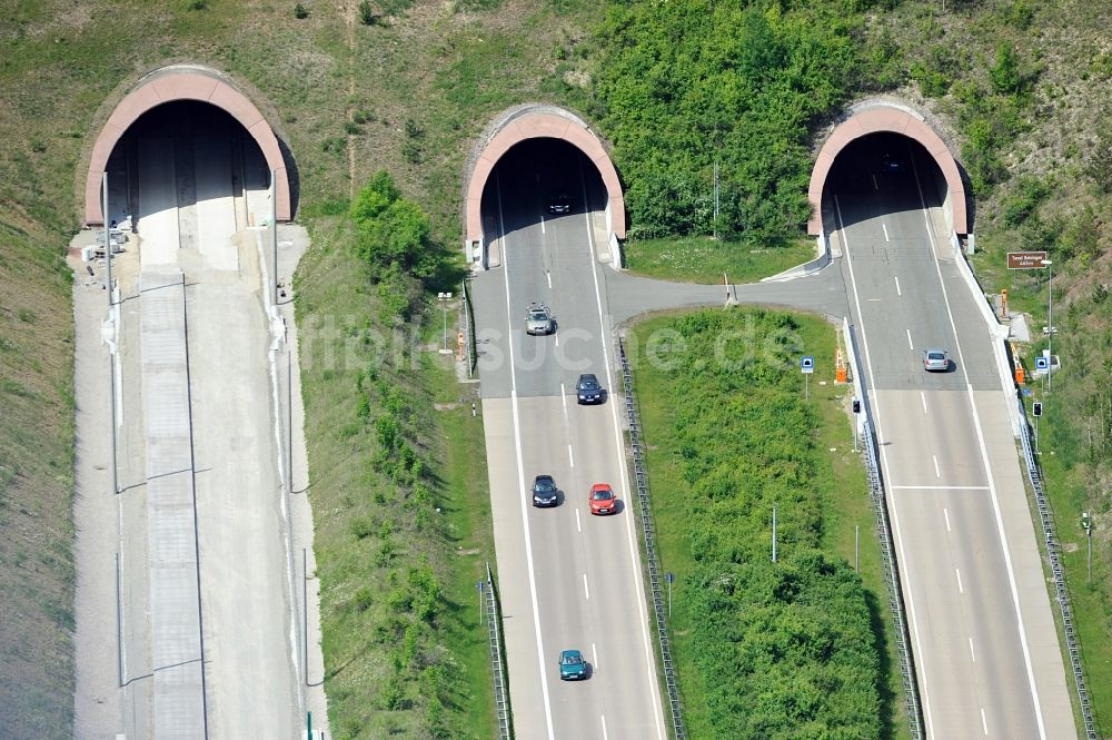 Luftbild Behringen - Autobahntunnel bei Behringen in Thüringen