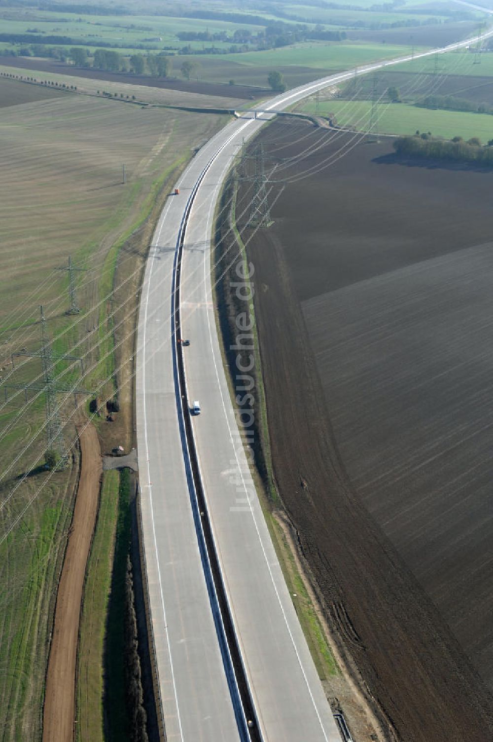 Hötzelsroda aus der Vogelperspektive: Autobahnverlauf der A4 nördlich von Hötzelsroda