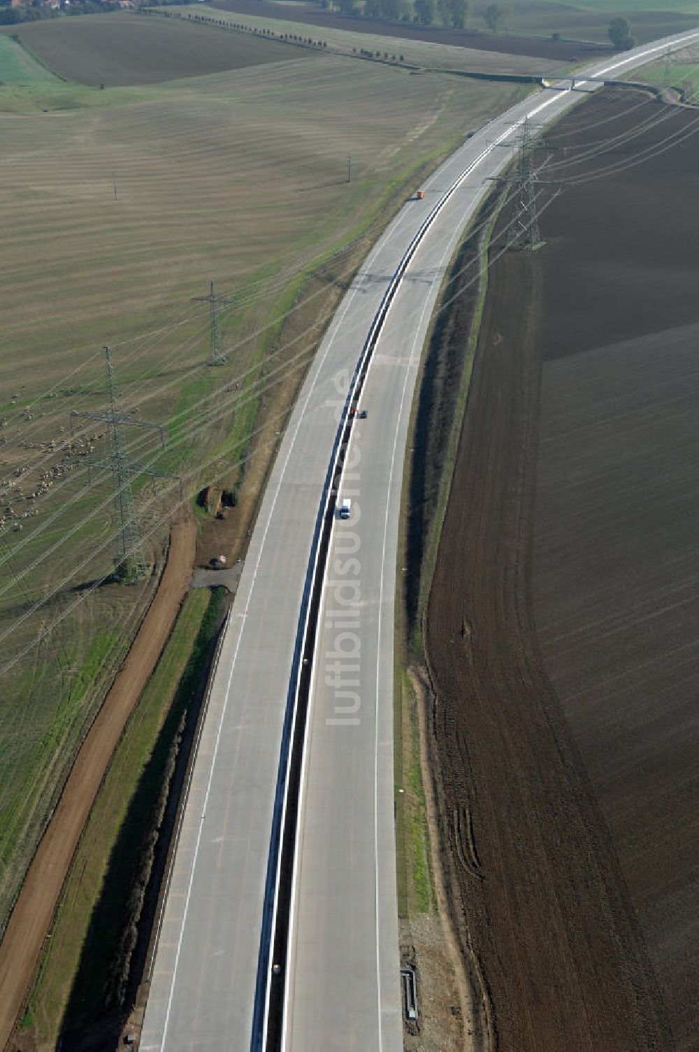 Luftbild Hötzelsroda - Autobahnverlauf der A4 nördlich von Hötzelsroda