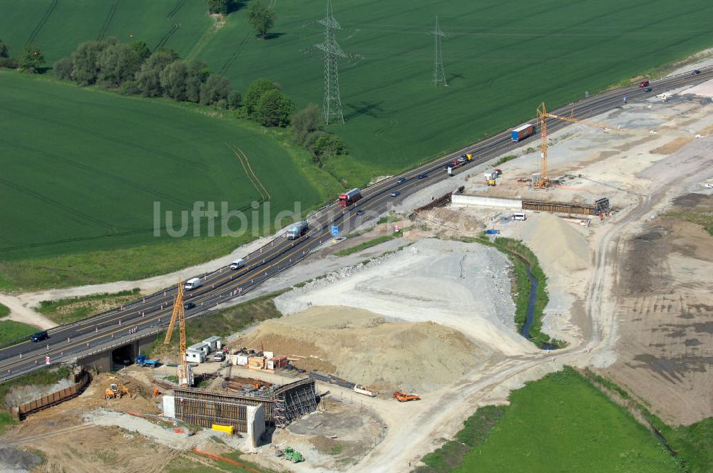 Luftaufnahme Bucha - Autobahnverlegung Europastrasse E40 A4