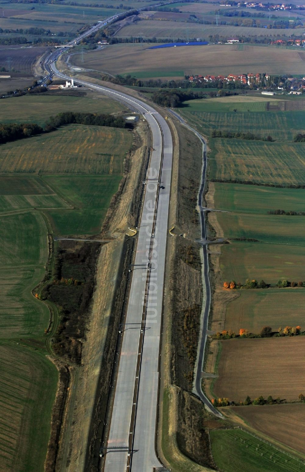 Bucha aus der Vogelperspektive: Autobahnverlegung Europastrasse E40 BAB A4 bei Bucha in Thüringen