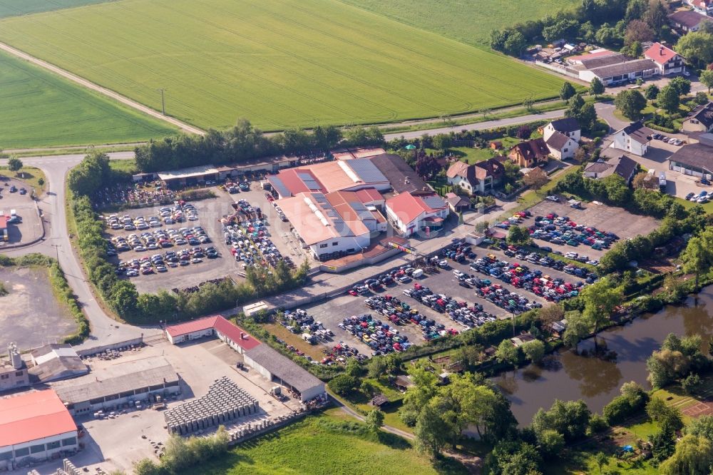 Luftbild Wonfurt - Autohandels- Gebäude des Autohauses Auto Englert in Wonfurt im Bundesland Bayern, Deutschland