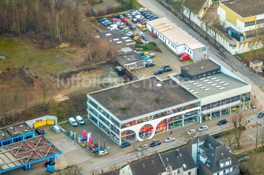 Luftbild Bochum - Autohandels- Gebäude des Autohauses Castroper Straße in Bochum im Bundesland Nordrhein-Westfalen, Deutschland