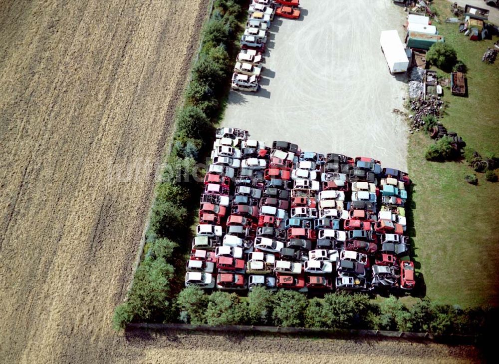 Luftaufnahme Gebesee / Thüringen - 07.09.2002 Autorecycling Andislebener Kreuz GmbH (036201) 62174 Am Jordan 99189 Gebesee*