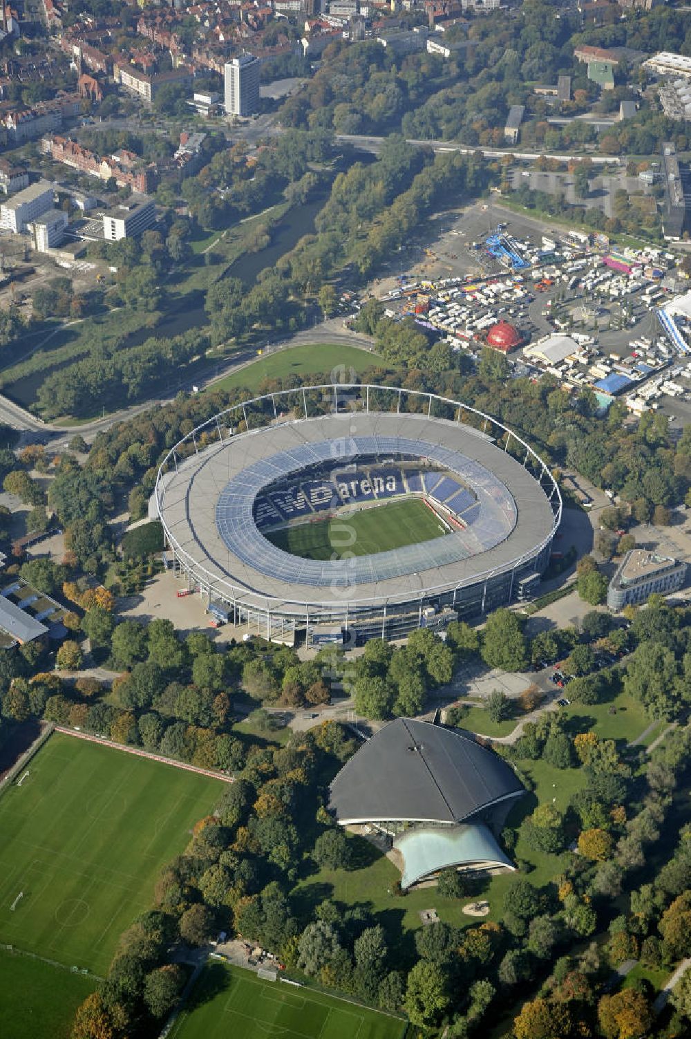 Luftaufnahme Hannover - AWD-Arena Hannover