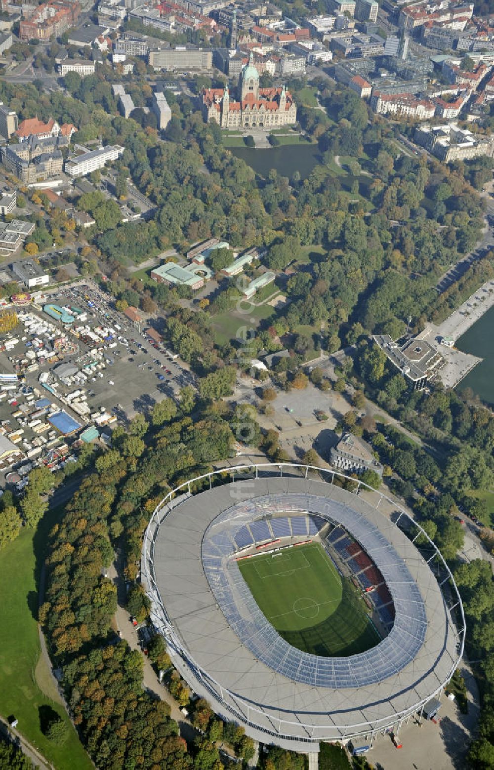 Hannover von oben - AWD-Arena Hannover