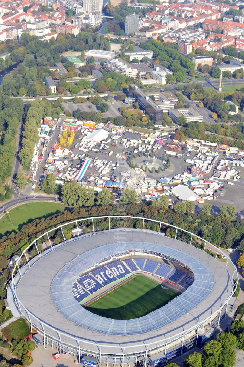 Hannover aus der Vogelperspektive: AWD Arena Hannover