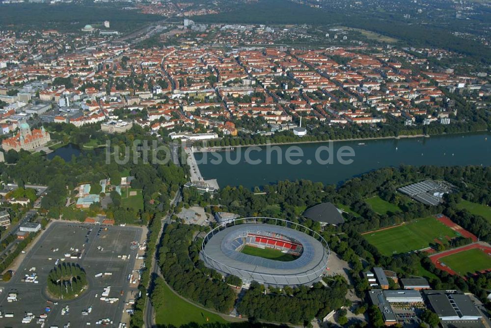 Hannover aus der Vogelperspektive: AWD-Arena Hannover