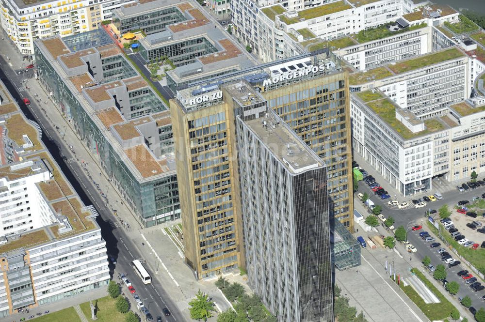 Luftaufnahme Berlin - Axel-Springer-Hochhaus in Berlin-Kreuzberg