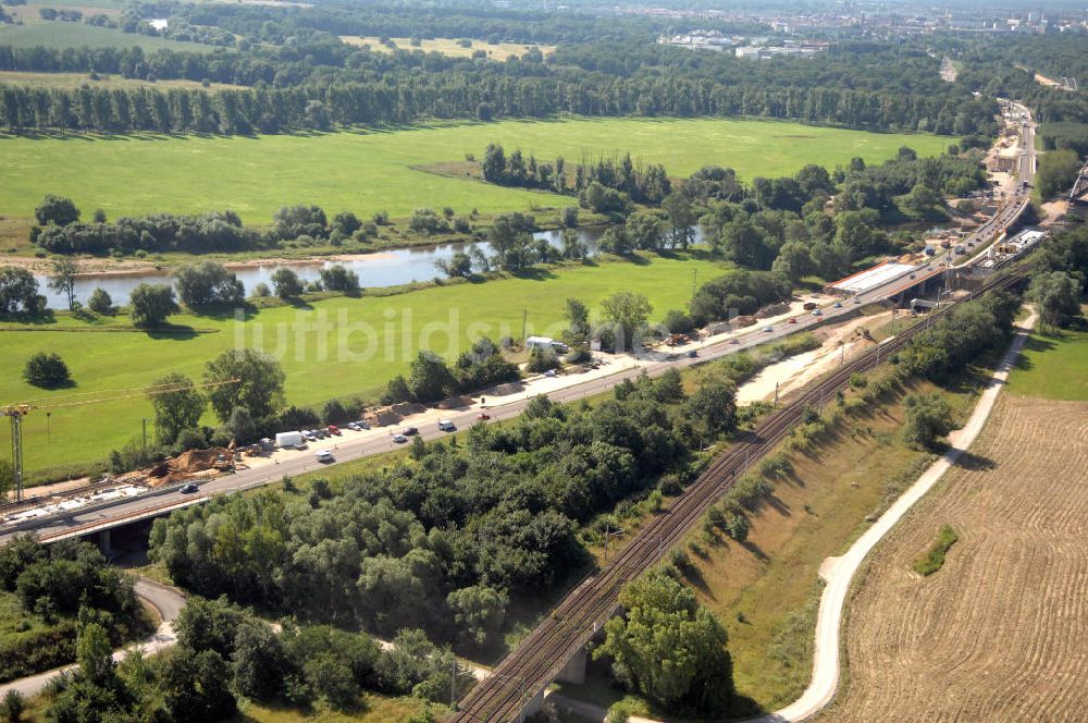 Luftbild Dessau-Roßlau - B184 zwischen Roßlau und Dessau