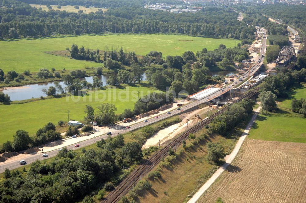 Luftaufnahme Dessau-Roßlau - B184 zwischen Roßlau und Dessau