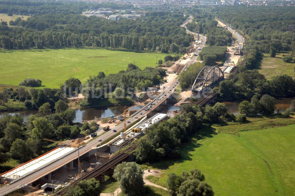 Luftbild Dessau-Roßlau - B184 zwischen Roßlau und Dessau