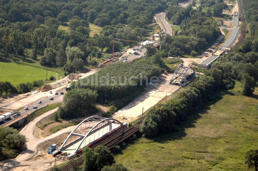 Luftaufnahme Dessau-Roßlau - B184 zwischen Roßlau und Dessau