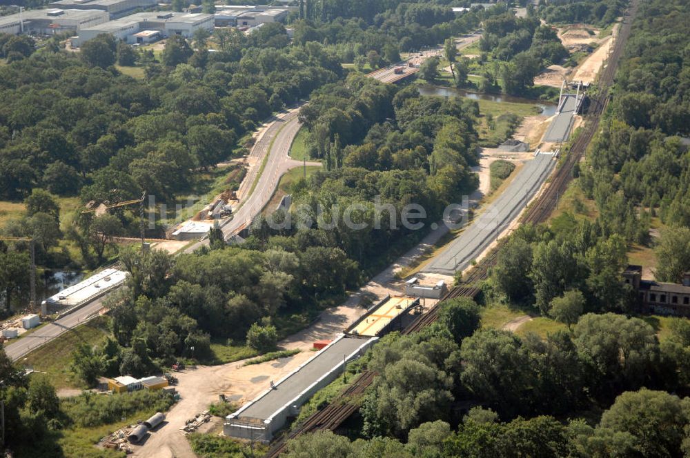 Luftbild Dessau-Roßlau - B184 zwischen Roßlau und Dessau