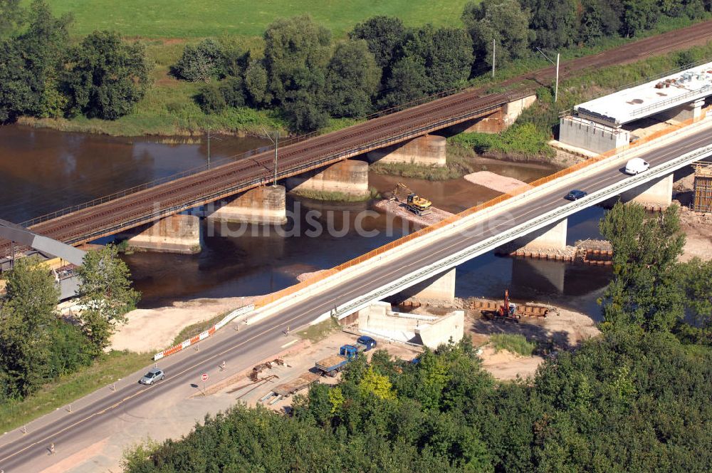 Luftbild Dessau-Roßlau - B184 zwischen Roßlau und Dessau