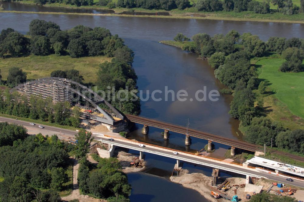 Luftbild Dessau-Roßlau - B184 zwischen Roßlau und Dessau