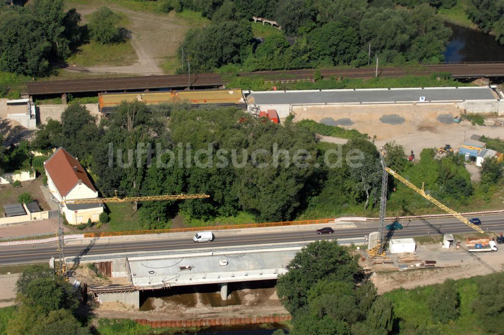 Luftaufnahme Dessau-Roßlau - B184 zwischen Roßlau und Dessau