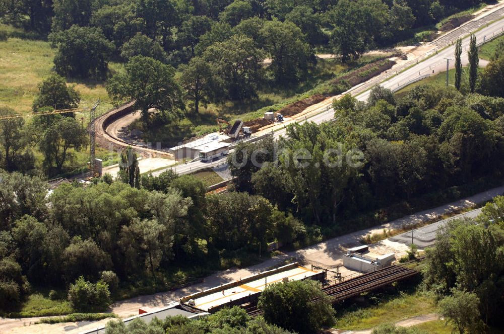 Luftbild Dessau-Roßlau - B184 zwischen Roßlau und Dessau