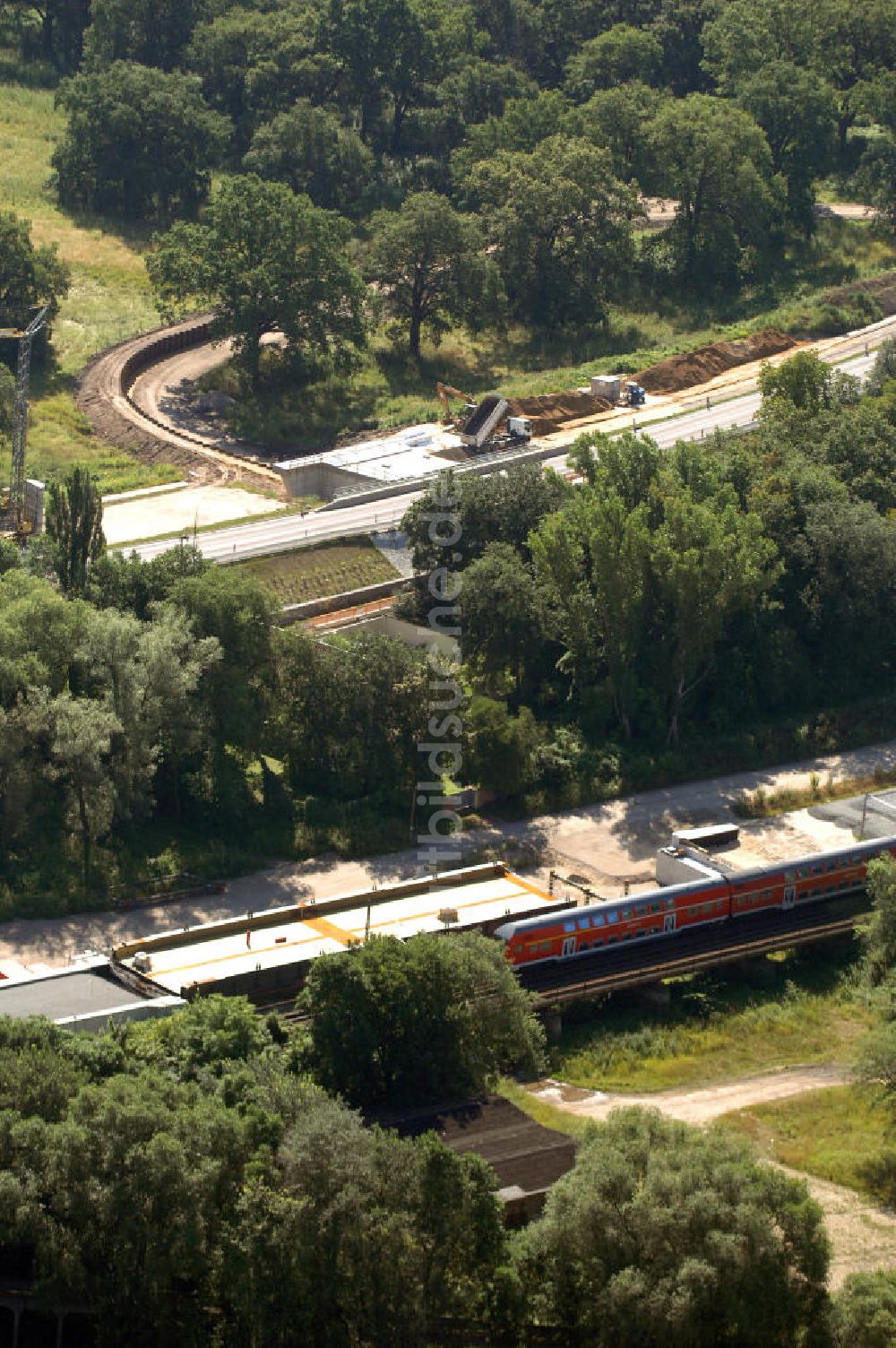 Luftaufnahme Dessau-Roßlau - B184 zwischen Roßlau und Dessau