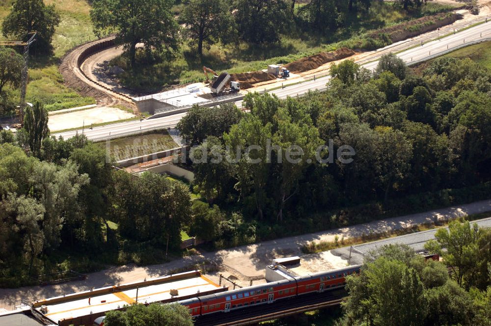 Dessau-Roßlau von oben - B184 zwischen Roßlau und Dessau