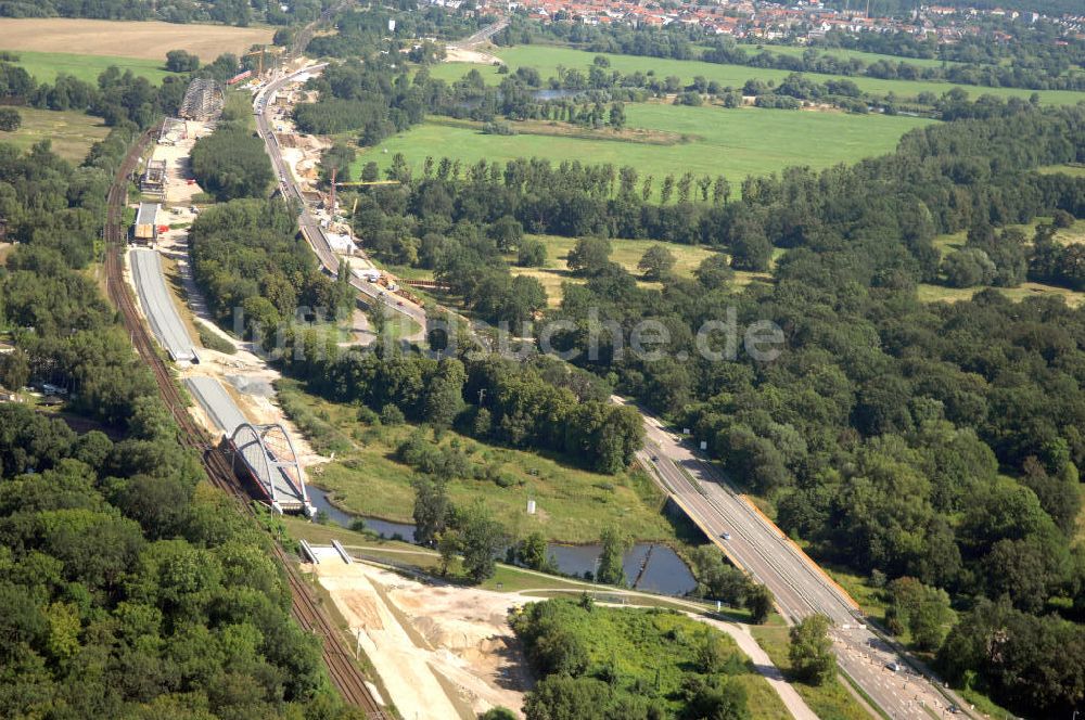 Luftbild Dessau-Roßlau - B184 zwischen Roßlau und Dessau