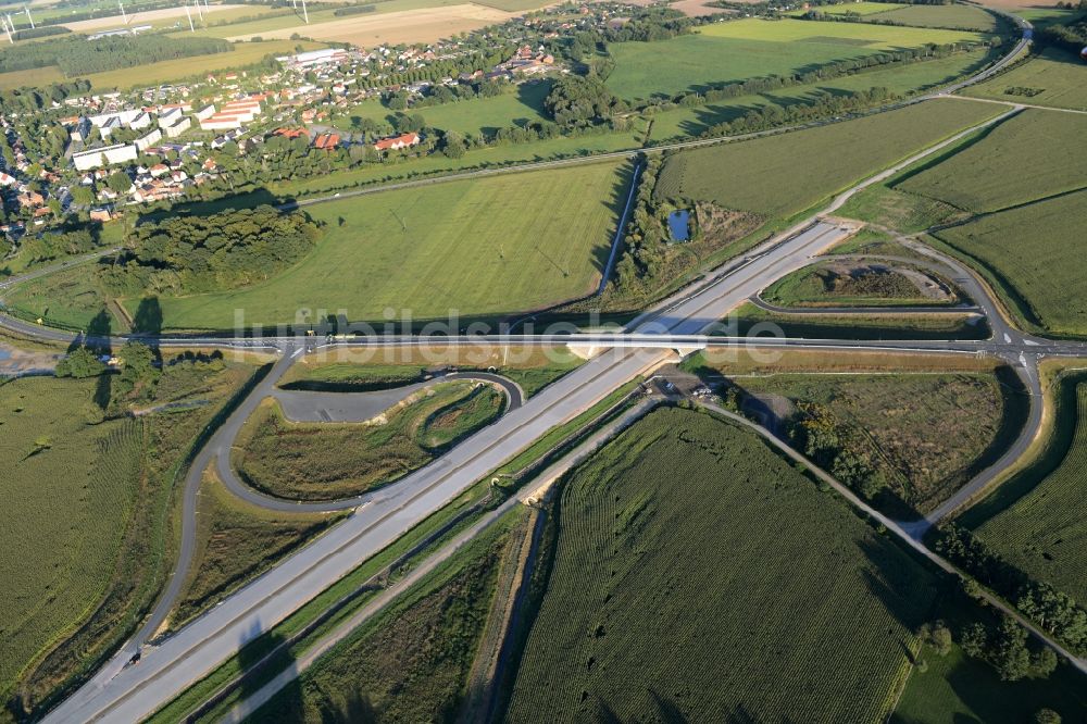 Luftaufnahme Karstädt - BAB A14 Autobahn- Ausbau im Streckenverlauf der Landesstraße L131 in Karstädt im Bundesland Brandenburg