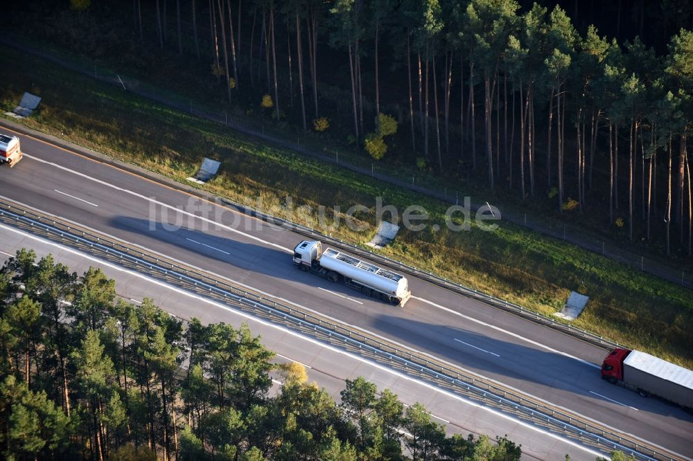 Luftbild Spreenhagen - BAB A12 E30 in Spreenhagen im Bundesland Brandenburg