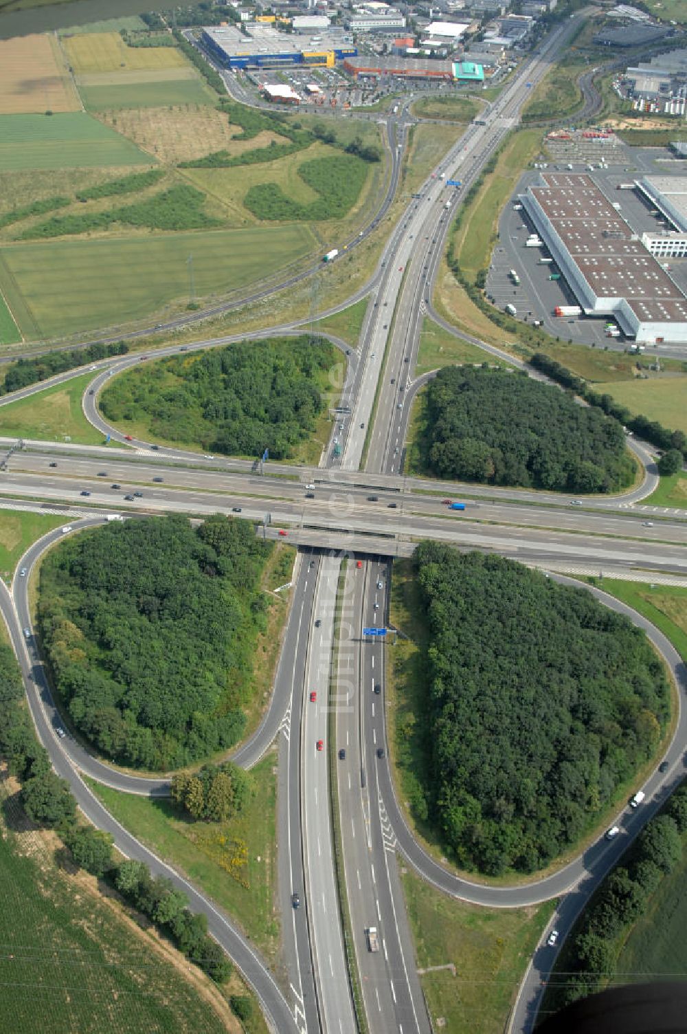 Luftaufnahme Bad Homburg - Bad Homburger Autobahn- Kreuz