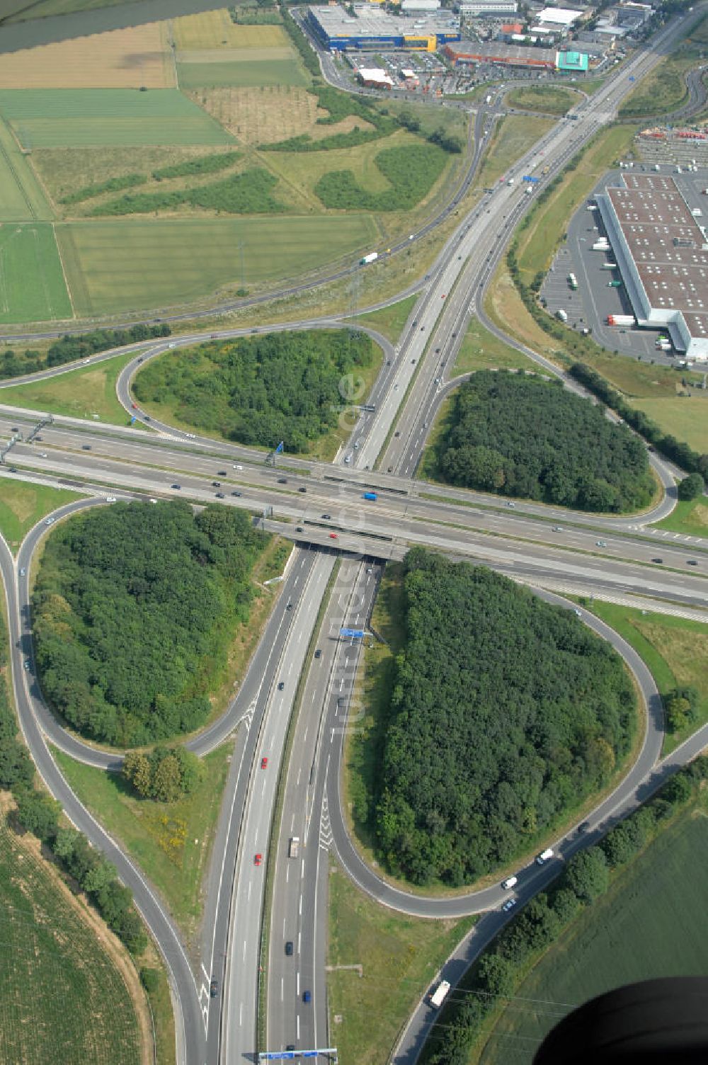 Bad Homburg von oben - Bad Homburger Autobahn- Kreuz