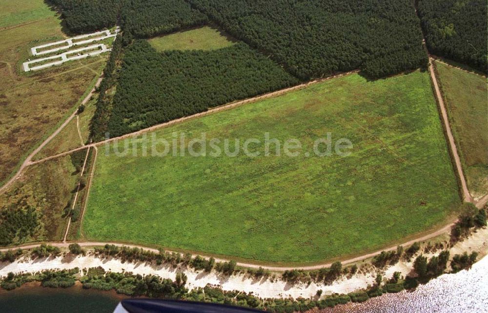 Wittenberg / Brandenburg aus der Vogelperspektive: Badesee bei Wittenberg