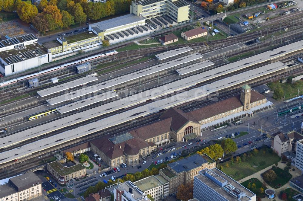 Luftbild Basel - Badischer Bahnhof in Basel, Schweiz